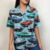 Maxcorners Personalized Classic Car Hawaiian Shirt, Custom Photo Car Aloha Shirts Water Pattern (Up to 5 photos)