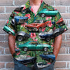 Maxcorners Personalized Classic Car Hawaiian Shirt, Floral Pattern Custom Photo Car Aloha Shirts (Up to 5 photos)
