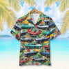 Maxcorners Personalized Classic Car Hawaiian Shirt, Tropical Fruit Pattern, Custom Photo Car Aloha Shirts (Up to 5 photos)