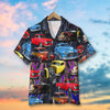 Maxcorners Personalized Hot Rod Car Hawaiian Shirt, Flame Pattern Gift for Hot Rod Lovers, Custom Photo Car Aloha Shirts (Up to 5 photos)