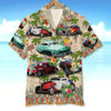 Maxcorners Personalized Hot Rod Hawaiian Shirt, American Map Pattern Custom Photo Car Aloha Shirts