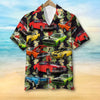 Maxcorners Personalized Muscle Car Hawaiian Shirt, Seamless Floral Custom Photo Car Aloha Shirts (Up to 5 photos)
