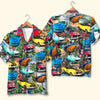 Maxcorners Personalized Classic Car Ugly Hawaiian Shirt, Tropical Pattern Custom Photo Car Aloha Shirts (Up to 5 photos)