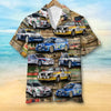Maxcorners Personalized Rallying Car Hawaiian Shirt, Racing Magazine Pattern, Custom Photo Car Aloha Shirts (Up to 5 photos)