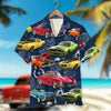 Maxcorners Personalized Classic Car Hawaiian Shirt, Car Machinery Pattern, Custom Photo Car Aloha Shirts (Up to 5 photos)