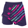 Maxcorners Customized Bowling Trouser Skirts With Shorts Underneath, Bowling Neon Strike Fury Skorts With Pockets | Blue