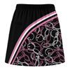 Maxcorners Customized Bowling Trouser Skirts With Shorts Underneath, Black Pink Bowling Pattern Skorts With Pockets