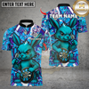 Maxcorners Darts Cool Bunny With Dartboard Multicolor Customized Name, Team Name 3D Shirts