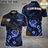 Maxcorners Billiard Ball 8 Dragon Yin Yang Pool Multicolor Options Personalized Name, Team Name 3D Polo Shirt
