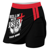Maxcorners Customized Bowling Trouser Skirts With Shorts Underneath, Bowling Rollin With Jesus With Pockets