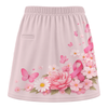 Maxcorners Customized Bowling Trouser Skirts With Shorts Underneath, Bowling Pink Ribbon Butterfly Flower With Pockets