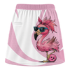 Maxcorners Customized Bowling Trouser Skirts With Shorts Underneath, Bowling White Pink Flamingo Lady With Pockets