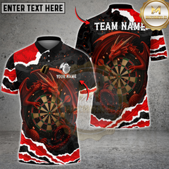 Maxcorners Darts Dragon With Dartboard Multicolor Customized Name, Team Name 3D Shirts