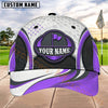 Maxcorners Golf Flag Badge Dynamic Wave Personalized Name 3D Cap (7 Colors)