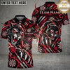 Maxcorners Darts Wild Panther Claws Scratch Dartboard Pattern Graphic Multicolor Customized Name, Team Name 3D Shirts
