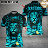 Maxcorners Lion Face 8 Billiards Design Multicolor Customized Name, Team Name 3D Shirt