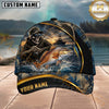 Maxcorners Fishing Skull Fisherman Personalized 3D Cap