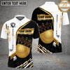 Maxcorners Golf Champion Golden Personalized Name, Team Name 3D Shirt (6 Colors)