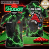 Maxcorners Pool Clothing Dynamic Lightning Strike Art Multicolor Customized Name 3D Shirt
