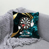 Maxcorners Darts Angry Cartoon Board Red Smoke Multicolor Customized Name 3D Pillow