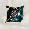 Maxcorners Darts Angry Cartoon Board Red Smoke Multicolor Customized Name 3D Pillow