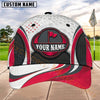 Maxcorners Golf Flag Badge Dynamic Wave Personalized Name 3D Cap (7 Colors)