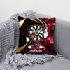 Maxcorners Darts Angry Cartoon Board Red Smoke Multicolor Customized Name 3D Pillow