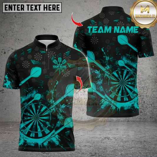 Maxcorners Darts Vintage Dartboard Multicolor Customized Name, Team Name 3D Shirts