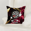 Maxcorners Darts Angry Cartoon Board Red Smoke Multicolor Customized Name 3D Pillow