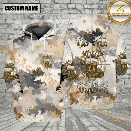 Maxcorners Women Tis The Season All Over Print Shirt Best Gift For Hunter