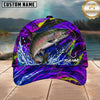 Maxcorners Fishing Neon Purple Splash Lure Personalized 3D Cap
