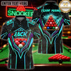 Maxcorners Pool Clothing Neon Geometric Triangle Art Multicolor Customized Name 3D Shirt