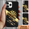 Maxcorners Luxury Gold Black Dartboard Premium Style Personalized Name 3D Phone Case