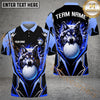 Maxcorners Golf Angry Wolf Personalized Name, Team Name 3D Shirt (6 Colors)