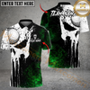 Maxcorners Golf Grunge Punisher Skull Design Personalized Name, Team Name 3D Shirt (4 Colors)