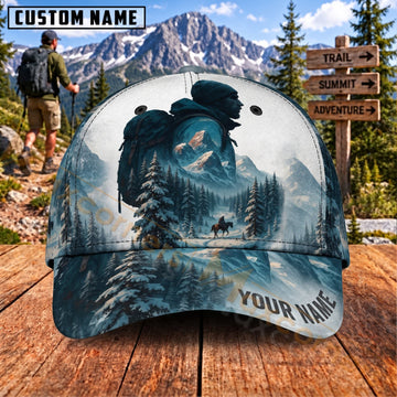 Maxcorners Hiking Eagle Mountain Wilderness Personalized Name 3D Cap