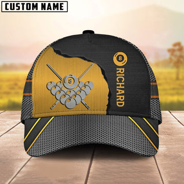Maxcorners Billiard Classic Personalized Name 3D Over Printed Cap
