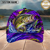 Maxcorners Fishing Neon Purple Splash Lure Personalized 3D Cap