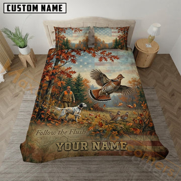 Maxcorners Waterfowl Hunting Autumn Marsh Scene Bedding Set 3D Print Custom Name