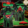 Maxcorners Pool Clothing Neon Geometric Triangle Art Multicolor Customized Name 3D Shirt