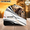 Maxcorners Dog Hunting And Duck Black White Silver Wave Marsh Personalized Name 3D Cap