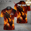 Maxcorners Golf Flame Dragon And Skull Design Personalized Name, Team Name 3D Shirt (4 Colors)