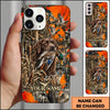 Maxcorners Duck Hunting German Shorthaired Pointer Orange Camouflage Hunting Personalized Name 3D Phone Case - Chocolate Labrador Retriever