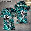 Maxcorners Darts Fierce Shark Mascot Splash Ocean Target Board Graphic Multicolor Customized Name, Team Name 3D Shirts