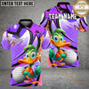 Maxcorners Golf Cartoon Duck Graffiti Personalized Name, Team Name 3D Shirt (4 Colors)