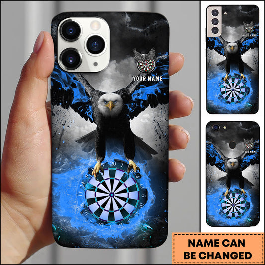 Maxcorners Darts Eagle Smoke Dartboard Multicolor Personalized Name 3D Phone Case
