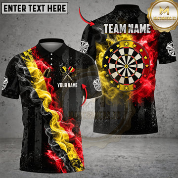 Maxcorners Darts Germany Flag Lightning Dartboard Personalized Name 3D Unisex Shirt