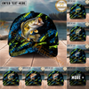 Maxcorners Fishing Neon Splash Angler Hat Personalized Name Classic 3D Cap (9 Breeds)
