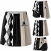 Maxcorners Bowling Black White Argyle Personalized 3D Skort, Skirts With Shorts