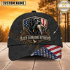 Maxcorners Dog Hunting And Duck Hunting Dog American Flag Personalized Name 3D Cap